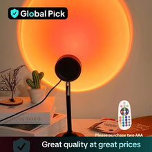 Load image into Gallery viewer, Sunset Lamp Projector LED Lights, Adjustable Projection LED Atmosphere Light, Night Light, Desk Lights for Bedroom Photography, Gadgets, Light Shades, Home Essentials, Room Accessories,night light
