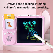 Load image into Gallery viewer, Talking Flash Cards with LCD Drawing Tablet-510 British English Words,Learning Educational Gifts for 2+ Years Old Boy Girl Kids,Read Write Therapy Montessori Autism Sensory Toy (Pink, blue，One Size)
