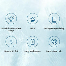 Load image into Gallery viewer, Waterproof Wireless Speaker, LED Bluetooth Shower Speaker.USB Recharger,Flash the frequency according to the rhythm,Portable Perfect Speaker for Beach, Shower &amp; Home Audio Cable Wireless Rechargeable, Smartphone Bathroom Speaker,Gift,christmas present
