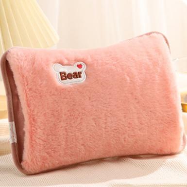Electric Hot Water Bottle with Soft lambls wool,Rechargeable Water Bottle(UK plug), Explosion-proof charger,Reducing Muscle Back and Menstrual Pain,Gift for girlls,For home&office,wenter,Christmas Gift,Hand warmer,heater,