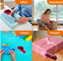 Load image into Gallery viewer, Handheld Tape Dispenser with 2 Rolls Tape, Single-Hand Operation, Safe and Reliable, Ideal for Easter, Mother&#39;s Day, Christmas Crafts and Gifts(Blue)
