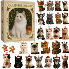 Load image into Gallery viewer, Cat Lovers Advent Calendar 2025 Christmas Countdown Box with 24 Surprises Cute 2D Acrylic Kitten Ornaments Perfect Gift for Women Girls and Cat Owners Fun Holiday Decoration for Home and Christmas Tree Festive Gift Idea for Cat Lovers,Christmas,Gift
