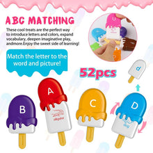 Load image into Gallery viewer, Ice Cream Shaped Alphabet Letters Matching Toy, 52pcs/set Counting Toy, Learning Toy for Boys Girls, Fine Motor Skills Toys,For children
