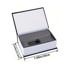 Load image into Gallery viewer, Book Box with Password Lock, 1 Count Hidden Secret Storage Box, Safe for Cash, Jewelry, Passports, Valuables, Secure Lock Box for Home, Travel,Office,
