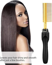 Load image into Gallery viewer, Hot Comb Electric Straightener for Wigs Afro Hair &amp; Beard,Pressing Combo Tools Smooth Flawless
