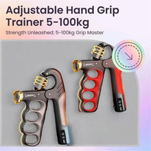 Load image into Gallery viewer, Adjustable Hand Grip Strength Trainer 5-100kg with LCD Display, Hand Grip Exerciser for Home Gym, Arm and Hand Strengthening Workout Equipment, Fitness Training Machine,Gift,Christmas present
