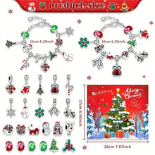 Load image into Gallery viewer, Christmas Countdown Bracelet Set,Girls Advent Calendar 2025 Women Jewellery, 24 Day Countdown Calendar Bracelet, Beaded Bracelet Making Bag, Includes Two Bracelets, Creative Holiday Gifts for Best Friends and Friends,Christmas present

