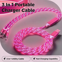 Load image into Gallery viewer, 【Fast Charging】3 In 1 Portable Charger Data Cable, USB Charging Cable for Car Charger, Data Transfer Phone Charger Cable Compatible with iPhone 14/13/12/11 Pro Max/XS MAX/XR/XS/X/8/iPad
