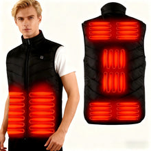 Load image into Gallery viewer, Heated Vest, Unisex Winter Outerwear for Men Women, Lightweight USB Electric Clothing Vest with 3 Heating Levels, Adjustable Size (Battery Pack Not Included)
