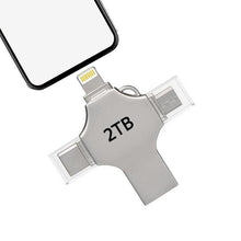 Load image into Gallery viewer, 4-in-1 OTG multi-functional mobile phone USB flash drive, 2TB large memory, Mini high-speed USB 3.0 external storage USB flash drive, suitable for iPad, Android mobile phones, PC and more devices, high-speed USB 3.0 flash drive, boyfriend gift,gift
