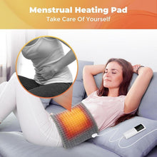 Load image into Gallery viewer, Electric Heating Pad for Waist, 9 Heating 4 Timer Settings Heated Cushion for Back Menstrual Stomach Shoulders Warmer, UK Plug,Gift for parents
