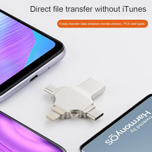 Load image into Gallery viewer, 4-in-1 OTG multi-functional mobile phone USB flash drive, 2TB large memory, Mini high-speed USB 3.0 external storage USB flash drive, suitable for iPad, Android mobile phones, PC and more devices, high-speed USB 3.0 flash drive, boyfriend gift,gift
