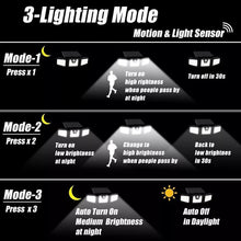 Load image into Gallery viewer, Solar Lights Outdoor, 3 Adjustable Heads Solar Security Lights Outdoor Motion Sensor, IP65 Waterproof Solar Powered Flood Ligh for Pathway Yard Garage Patio Porch
