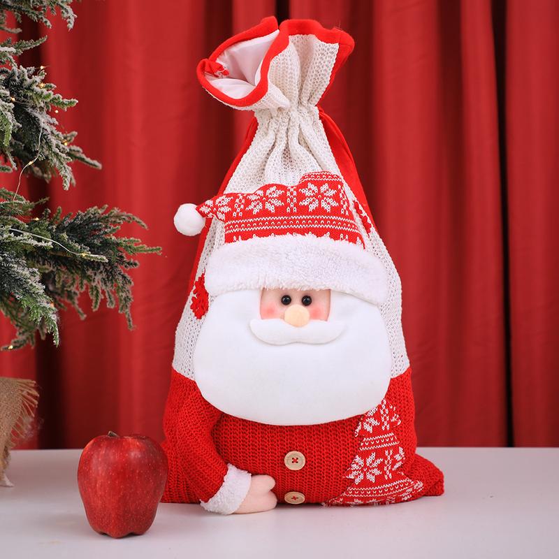 Christmas Drawstring Gift Bag Xmas Gift Bag Large Pouch Storage Sack Xmas Candy Bag Gift Wrapping Bag for Party Favors Sweet