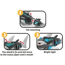 Load image into Gallery viewer, Baby Toys Transparent Shark Toy With Light and Music, Electric Mechanical Gear Toy for Boys Girls Toddler Gifts
