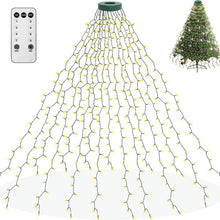 Load image into Gallery viewer, 8-Mode LED Christmas Tree Waterfall Lights with Remote Control Ideal for Christmas Tree Decoration and Hanging Lights,Christmas present,Christmas decorations,Decor
