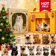 Load image into Gallery viewer, Cat Lovers Advent Calendar 2025 Christmas Countdown Box with 24 Surprises Cute 2D Acrylic Kitten Ornaments Perfect Gift for Women Girls and Cat Owners Fun Holiday Decoration for Home and Christmas Tree Festive Gift Idea for Cat Lovers,Christmas,Gift
