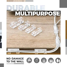 Load image into Gallery viewer, 100 PCS Cable Clips - Self Adhesive Cable Management Clips Cable Wire Holder Plastic Organizer Cord Clips for Home Office Car Desktop PC TV Computer Cable Management (Transparent)
