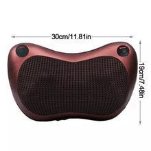 Load image into Gallery viewer, Electric Lumbar Neck Back Massage Pillow Cushion Massager with Deep-Kneading Massage Nodes and Heat for Relaxing
