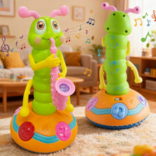Load image into Gallery viewer, Cute Caterpillar Design Saxophone Toy, 1 Box Electric Singing &amp; Dancing Insect Toy, Musical Instrument Toy for Kids, Birthday Gift,For children
