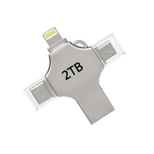 Load image into Gallery viewer, 4-in-1 OTG multi-functional mobile phone USB flash drive, 2TB large memory, Mini high-speed USB 3.0 external storage USB flash drive, suitable for iPad, Android mobile phones, PC and more devices, high-speed USB 3.0 flash drive, boyfriend gift,gift
