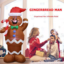 Load image into Gallery viewer, Christmas Gingerbread Man Inflatable LED Glowing Decoration Party Holiday DIY Prop Xmas New Year Lantern Yard Art Decor Supplies,Party gifts,Christmas present

