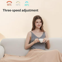 Load image into Gallery viewer, USB rechargeable heating shawl, 3-speed temperature control fast heating blanket, portable heating shawl for office, home, outdoor travel, camping and picnic

